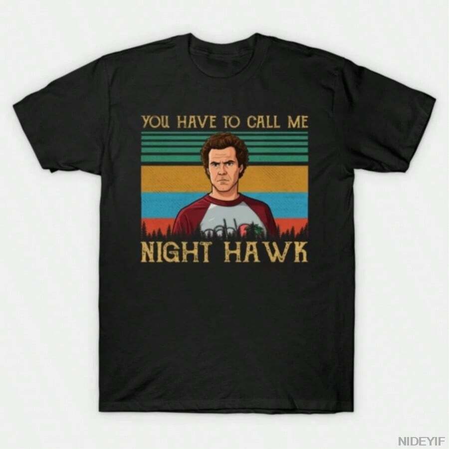 Camiseta "You Have To Call Me Night Hawk" para hombres y mujeres, 100% algodón, tallas 3XS-3XL, modelo 1224-2 - Negro - Ver 1