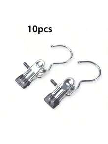 50个简易不锈钢夹子，多用途单钩夹，适用于裤子、裙子，防风衣夹，衣架，节省空间的家居收纳用品，适用于卧室、衣柜、宿舍、家庭使用 - 彩色 - 查看 31