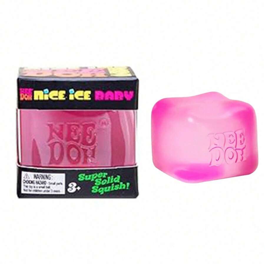 Stress Relieving Squishy Fidget Cube - Sensory Toy For Anxiety Control In Classroom, Outdoor, And Office Settings, Perfect Decoration And Gift For Children And Workers - Pink - View 1
