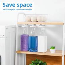 1/2 bình đựng bột giặt vuông (đen trắng), dung tích 1500ml, tiết kiệm không gian, thích hợp để đựng trong phòng tắm và nhà bếp, chất liệu nhựa, có thể đựng nước xả vải, bột giặt dạng lỏng, có nhãn dán tăng hương thơm, nắp chống rò rỉ, sử dụng được quanh năm. - Trong sáng - Xem 11