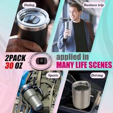 Splash Proof Tumbler Lids, Compatible With, Trail, Old Style Rtic, And More, Not Fit New RTICNot Magnetic - Black 30oz 2Pcs - 30 OZ + Loại D - Xem 2
