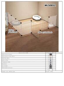 Easy Installation Rabbit Fence, Cat Cage, Pet Enclosure, Small Cat Isolation Gate, Small Animal Barrier, Iron Small Dog Teddy Fence, Indoor Home Use - Assembled Version - View 10