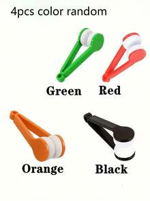 1/2/5pcs Eyeglasses Cleaning Kit - Portable Travel Set With Microfiber Cloth And Double-Sided Brush, Keep Glasses Spotless Anytime