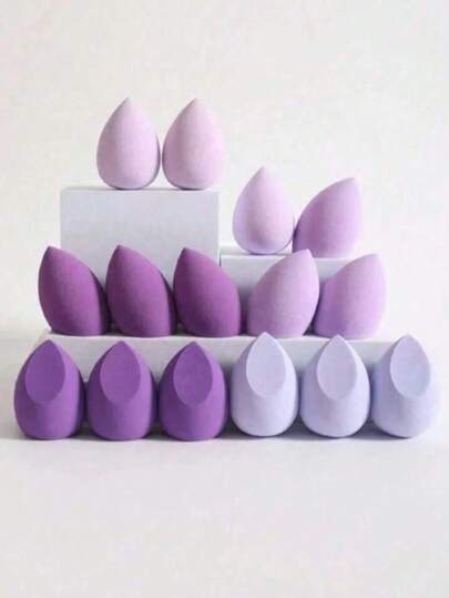 3/15 piezas Esponja mezcladora de maquillaje, forma y color aleatorios, incluye esponjas de limpieza facial y de maquillaje, súper suaves, duraderas y elásticas, esponjas multicolor secas y húmedas, herramienta de maquillaje profesional adecuada para todos los tipos de piel