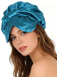 Women's Double-Layer Cotton Sleep Cap, Eye Mask Twist Headband, Satin Sleep Cap, Shower Cap, Breathable Sleep Cap, Hair Care Cap, Silk Sleep Cap Hair Sleep Cap - Multicolor - View 9