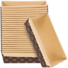 CYPNHousoutil 25 Moldes De Pan De Papel Café Rectangular Papel Para Hornear Moldes De Para Pasteles Pan Horno aderíaFashion - 219866604 - Ver 8