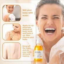 Gel de baño antimiasis, unisex – Gel de baño hidratante que ayuda a calmar la piel – Limpiador refrescante e hidratante, suaviza y acondiciona la piel – Fragancia hidratante de larga duración - Amarillo - Ver 3