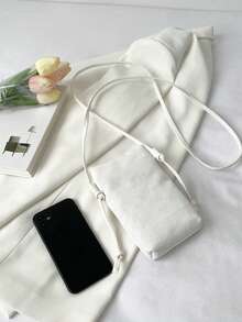 Versatile Mini Fashion Phone Crossbody Bag For Daily Use For Women Wallet Mini Wallet Purse Wallet Small Wallet Fairycore Wallet Mothers Day Gift Cruise Essential Cute Stuff - White - View 7
