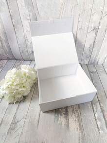 Personalized White Magnetic Gift Box - Bridesmaid Gift Box, Customized Bridesmaid Invitation Empty Box, Luxury Gift Box, Bridesmaid Wedding Gift - Multicolor - View 3