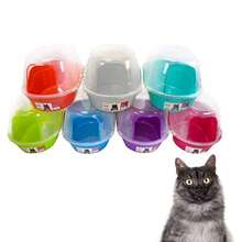 Caja de Arena Cubierta Caja de Arena Grande con Capucha para Gatos con Capacidad para hasta Dos Gatos pequeños simultáneamente Extra Grande Gris - Gris - Ver 6