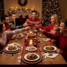 Bokon Juego de 6 platos de carga navideños redondos de 33 cm con cuentas de plástico elegantes confiables y reutilizables para decoración de mesa de fiesta de bodas evento Navidad cena Marrón - Marrn - Ver 4