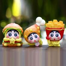 CRAYON SHINCHAN Mô hình Shin Chan dễ thương làm bằng tay, bánh mì kẹp thịt và khoai tây chiên, hộp đồ chơi Shin Chan thủ công, đồ trang trí để bàn, hộp đồ chơi Shin Chan mới, đồ trang trí bằng nhựa, đồ trang trí cảnh thu nhỏ hình hạt dẻ dễ thương, quà tặng nhỏ trang trí để bàn - Nhiều màu - Xem 4