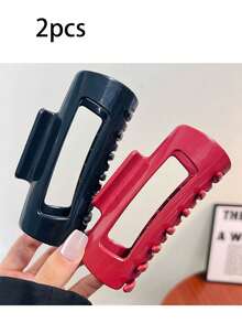 2pcs Soft Silicone Hair Claw, Silicone Grip Clips Won't Scratch Head, Anti-Fall For Driving, Protect Occiput, Available In 4 Colors - Multicolor - View 16