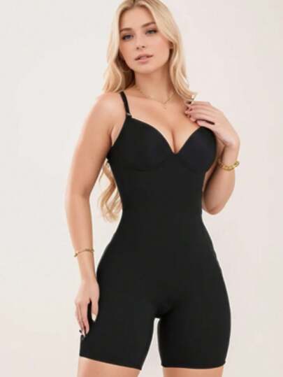 Macacão Cinta Modeladora Microfibra Pós Cirúrgico Macaquinho