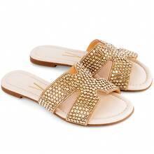 Vizzano Flat Sandal H Track Rhinestone Rhinestone Original - Trắng TẮT - Xem 4