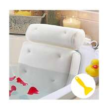 CYPNAlmohada de Baño Almohadas de Lujo para bañera con Malla de Aire 4D y ventosas Antideslizantes Soporte para la Cabeza la Espalda y los Hombros para SPA Bañera Ducha GrisFashion - 219748372 - Ver 1