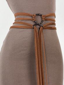 1 Bộ Thắt Lưng Da Bện Thời Trung Cổ Viking Có Khóa Vòng, Màu Nâu, Có Viền Trang Trí, Phụ Kiện Trang Phục Hóa Trang Cho Lễ Hội Halloween Thời Phục Hưng - B- - Xem 18