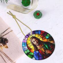 Jes 1us Ceramic Christmas Hanging Ornament For Xmas Tree Wedding Holiday Party Home Decor - 耶穌1us - 查看 5