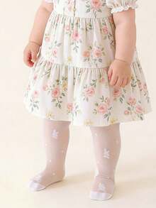 4 Pairs Baby Girls' Cute & Sweet Style Thin Tights/Pantyhose, Suitable For Spring/Summer, Dance Wear - Multicolor - View 4