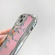 風に吹かれた髪のシュールな女の子のアート電話ケース  17、 16 Pro Max、 15 Pro Max、 13、 12 に対応 オールソフト TPU 素材で作られ、高級電気メッキ仕上げ、クリーミーな波の質感、フルエッジ保護、正確なカットアウト、ぴったりフィット、快適なグリップ、優れた質感 家族、友人、恋人、ボーイフレンド/ガールフレンド、バレンタインデーに最適なギフトです。 - シルバー - チェックする 6