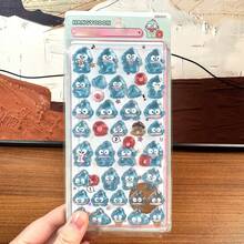 1pc 3D Cartoon Cat Sticker, Reusable Waterproof Sticker, DIY Craft Sticker, Suitable For Notebook, Water Bottle, Car, Gift Box, Party Decoration, Plastic, School Supplies, Back To School