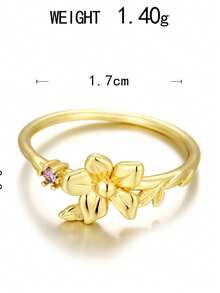 Fashion Luxury Rose Synthetic  Single Flower Ring Finger Ring Valentine's Day Gift - Nhiều màu - Xem 11
