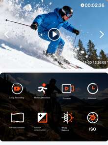 Cámara de pulgar Ultra HD 5K, Cámara corporal de 30fps, Cámara de bolsillo 5K, Cámara deportiva portátil con WiFi, Tarjeta TF de 128G, La cámara perfecta para vlogging - Negro - Ver 7