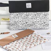 1个磁扣文件袋，大容量，防尘，便捷的磁扣设计，适用于存放文件、办公用品、学校用品、旅行用品、素描本，情人节礼物。