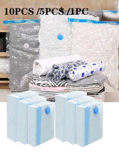 1-10pcs Travel Compression Bags, Travel Accessories, Space Saving Bags, Vacuum Storage Bags, Travel Essentials, Travel And Home Packing Organizer Bags (Blue) Clothes Storage Bags, Packing Cubes, Travel Organizer Set, Travel Storage Bag Set, Packaging Bags, Back To School Backpack, Travel Essentials, Beach Summer Vacation Travel Organizer