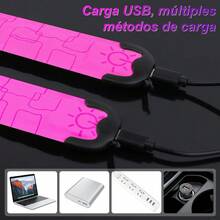 CYPN2 Pcs LED BrazaletePulsera LED Deportiva Recargable USB-3 Modos Flash/Lento/Constante -Brazalete Reflectante para Corredores Ciclistas Caminantes y Mascotas - Alta Visibilidad NocturnaFashion - como en la foto - Ver 5