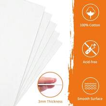 Canvas Boards For Painting 14 Pack, 8x10 Inch Canvases For Painting Art Paint Canvas Panels Gesso Primed White Blank Flat Canvas Boards Acrylics Oil Watercolor Tempera Paints - 8英寸x10英寸 - 查看 4