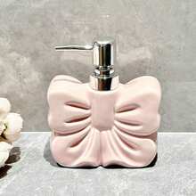 1个蝴蝶结造型皂液器，洗手液瓶，陶瓷材质，适用于浴室，可用作乳液瓶、沐浴露瓶或洗发水瓶，按压式分配瓶，空瓶。 - 彩色 - 查看 8