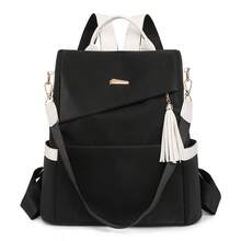 Ba lô nữ chống trộm, nhẹ và thời trang, dung tích lớn, kiểu Hàn Quốc, đa năng, ba lô du lịch bằng da mềm cao cấp, dung tích lớn, nhẹ, lý tưởng cho người đi làm và đi học. - Nhiều màu - Xem 2