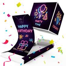 Surprise Exploding Box, Colorful Confetti Surprise Gift Box, Suitable For Adults And Children - Black - View 1