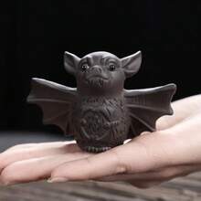 Mascota deé Zisha China Hecha a Mano de Arcilla Púrpura, Mascota deé de Murciélago para Bandeja deé Kungfu, Diseño Creativo, Decoración del Hogar, Artesanías de Cerámica - Mascota de té de murciélago - Ver 3