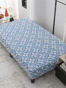 波西米亚阳离子高弹力腰带裙式沙发套，波西米亚巴洛克风格透气弹力沙发套 - 宠物友好，可机洗 - 涤纶纤维和氨纶混纺，提花面料