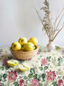 1件复古优雅花卉图案桌布，方形印花桌布，适合家庭聚会、野餐、厨房和餐桌装饰、咖啡桌罩，耐用桌布垫，四季皆宜的家居装饰桌布垫 - 多色A - 查看 4