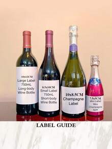 Custom Wine Labels, Waterproof Labels, Customized Photo Wine Labels, Black & White Photo, Uppercase Letters, Black & White Bridesmaid/Maid Of Honor/Proposal Wine Labels, Wedding Gift, Anniversary Gift, Engagement Gift, His/Her Gift, Mother's Day Gift, Father's Day Gift, Stickers, Champagne Labels, Whiskey Labels, Tequila Labels - Multicolor - View 2