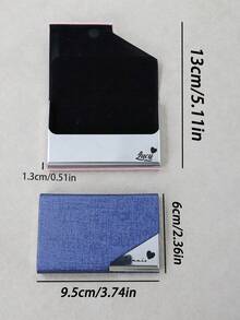 定制名片夹，个性化名片盒，定制卡包，真皮名片夹，女士信用卡钱包，卡包钱包，生日礼物，情人节礼物，男女通用，时尚便携，送给父亲、老板、同事、母亲、朋友的礼物，新年礼物 - 彩色 - 查看 7