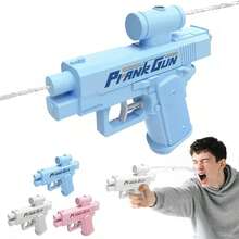 1支恶作剧水枪，双向恶作剧水枪，恶作剧喷水枪，反向水枪，趣味新奇玩具，适合派对和夏季娱乐，创意礼物玩具，可用于游泳池、沙滩水仗活动 - 彩色 - 查看 5
