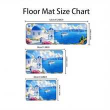 One Piece Of Mediterranean-Style Kitchen Mat - Slip-Resistant And Absorbent Floor Mats For Home Decoration. A Beautiful And Functional Gift For Home Decor. - 白色 - 查看 4