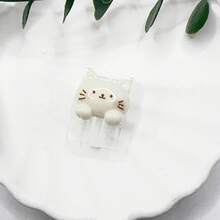 两只猫咪造型的手机充电线保护套，专为手机充电线设计。经久耐用，抗撕裂，是情人节、节日和生日的完美礼物。手机充电器配件，桌面线缆管理，新颖的线缆保护套。 - 彩色 - 查看 2