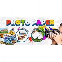 Papel blanco brillante de gran calidad para fotos de 21 x 29 cm tamaño A4 20 hojas de peso de 180 g/m². Se seca rápidamente. Excelente precio mucho mejor acabado colores. Impresión de imágenes para todas las impresoras de inyección de tinta - Blanco - Ver 7