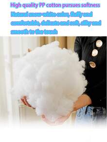 50-600g Polyester Fiber Filling, Silk Cotton PP Cotton, Filling Cotton, Compressed Vacuum Packaging, High Elasticity, Suitable For Sofa Cushions, Soft Pad Fillings, Toys, Pillows, Plush Or Stuffed Animals, Pillow Inserts - Multicolor - View 10