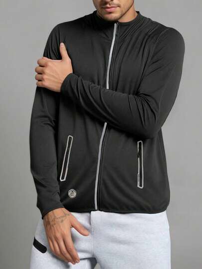 Áo khoác thể thao ngoài trời nhẹ dành cho nam, áo thun dài tay in họa tiết chống tia UV, áo ôm sát, áo khoác thể thao có mũ mùa xuân/hè.