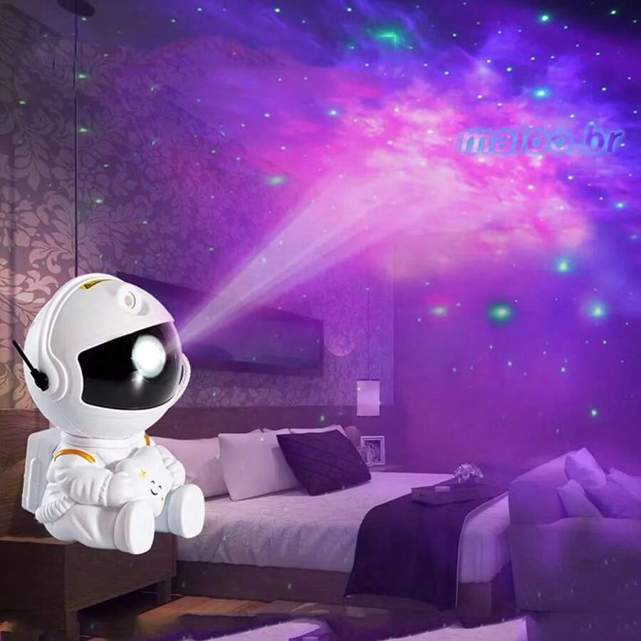 Astronaut Galaxy Stars Nebula LED Light Projector Night Light Fun Lamp With USB Control Ref: HR-E1 - ASTRONAUTA AENTADO - View 1