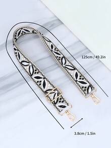 Adjustable Replacement Strap Shoulder Strap Waist Belt Handbag Accessories Boho Beach Essentials Purse Extender - Black and White - View 5