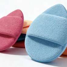 超大号 XXXL 洁面海绵 - 可重复使用去角质粉扑，深层清洁 | 卸妆磨砂两用 | 护肤必备 - 彩色 - 查看 6