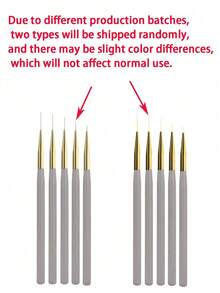 5pcs/Set Ultra Fine Nail Art Detail Pens - Precise Drawing Pens, Easily Outline Complex Lines; Ultra Fine Nail Art Detail Pens; Nail Art Drawing Tools; Nail Art Pens; Brush Design; Easy To Use; Soft & Durable Material; DIY Nail Art - Multicolor - View 12