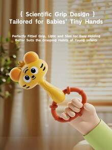1pc Baby Rattle Toy - Early Learning Toy For Children, Can Strengthen Grip And Motor Skills, Promote Visual And Auditory Development, Manual Shake To Make Sound, Infant Educational Toy, Ideal Gift For Baby Boys And Girls On Birthday And Holidays - Multicolor - View 6